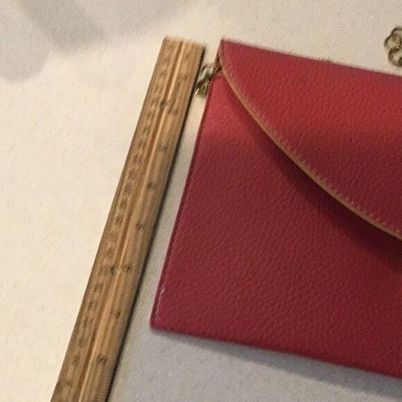 Purse NWT Merci Beaucoup Clutch New Bag Purse Crossbody Magenta Pink Brass Chain - Picture 10 of 11